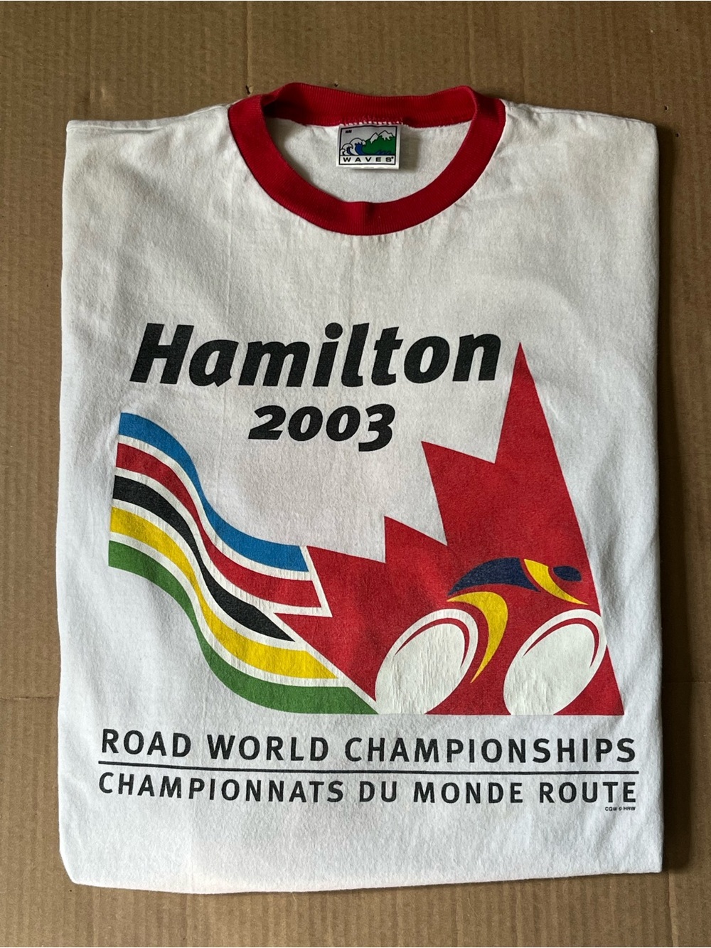 Vintage 2003 Hamilton Road World Championships Cycling Long Sleeve Tshirt M